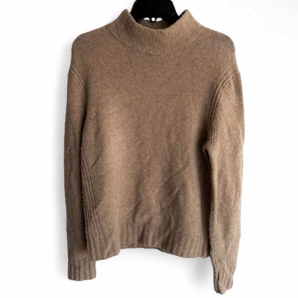 J. CREW POINT SUR Merino Wool Alpaca Mock Neck Sweater Parisian Old Money Size M